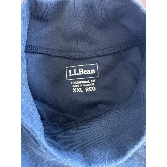 Mens L.L.Bean Navy Cotton Turtleneck XXl - Picture 5 of 5